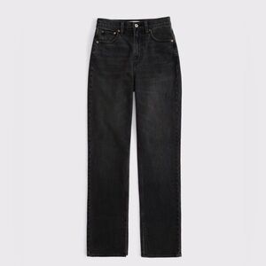 Abercrombie & Fitch The Skinny High Rise Washed Black Vent Hem. Curve Love.